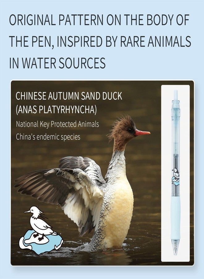 Kaco KEYBO Gel Ink Pens 4 Pieces Different Blue Color Ink with Extra 4 Black Refills, Aesthetic Pens Office Supplies - Image 4